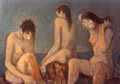 Bagnanti, sd 1969, olio su tela cm 50x70, Bologna, collezione privata